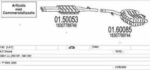MTS C050299007776 - Impianto gas scarico www.autoricambi360.it