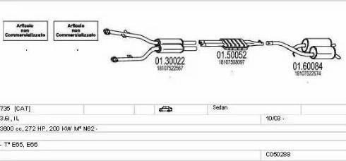 MTS C050288007817 - Impianto gas scarico www.autoricambi360.it
