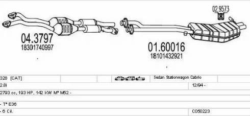 MTS C050223007983 - Impianto gas scarico www.autoricambi360.it