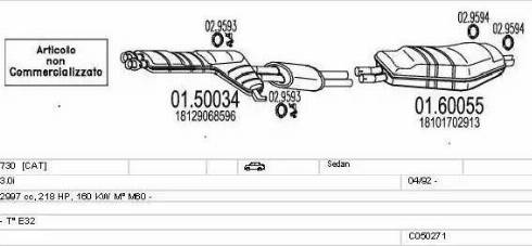 MTS C050271007935 - Impianto gas scarico www.autoricambi360.it