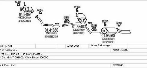 MTS C020240000604 - Impianto gas scarico www.autoricambi360.it