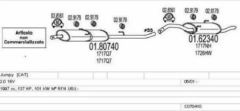MTS C070410007704 - Impianto gas scarico www.autoricambi360.it