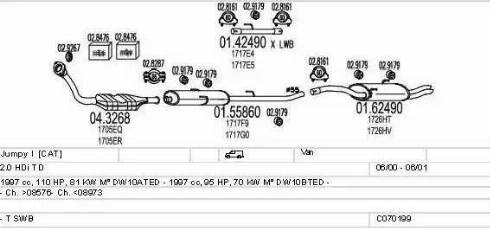MTS C070199001131 - Impianto gas scarico www.autoricambi360.it