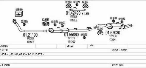 MTS C070196001127 - Impianto gas scarico www.autoricambi360.it