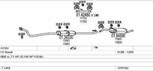 MTS C070192001123 - Impianto gas scarico www.autoricambi360.it