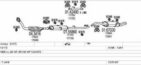 MTS C070197001128 - Impianto gas scarico www.autoricambi360.it