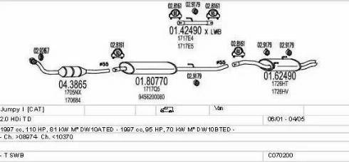 MTS C070200001133 - Impianto gas scarico www.autoricambi360.it