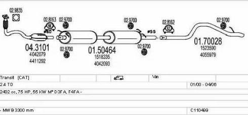 MTS C110499009102 - Impianto gas scarico www.autoricambi360.it