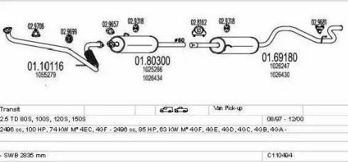 MTS C110494009092 - Impianto gas scarico www.autoricambi360.it