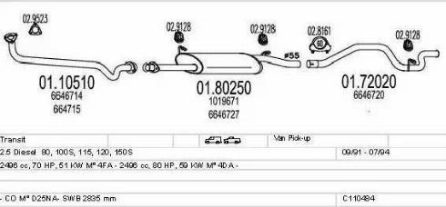 MTS C110484009591 - Impianto gas scarico www.autoricambi360.it