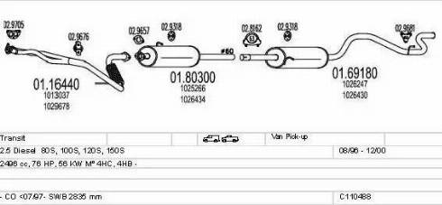MTS C110488009597 - Impianto gas scarico www.autoricambi360.it