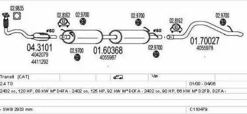MTS C110479009581 - Impianto gas scarico www.autoricambi360.it
