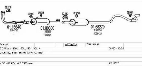 MTS C110523009134 - Impianto gas scarico www.autoricambi360.it