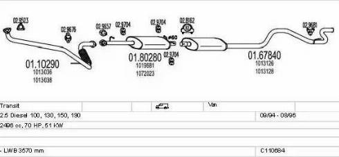 MTS C110684008209 - Impianto gas scarico www.autoricambi360.it