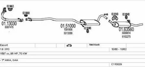 MTS C110029003727 - Impianto gas scarico www.autoricambi360.it