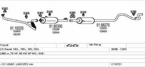 MTS C110721009196 - Impianto gas scarico www.autoricambi360.it