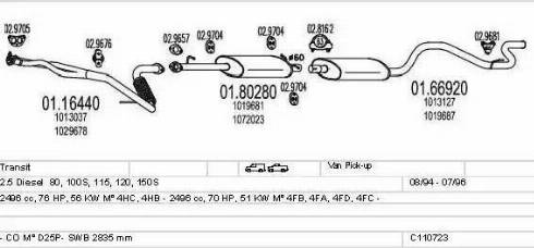 MTS C110723009594 - Impianto gas scarico www.autoricambi360.it