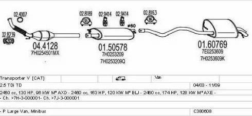 MTS C380608002579 - Impianto gas scarico www.autoricambi360.it