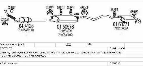MTS C380610004136 - Impianto gas scarico www.autoricambi360.it