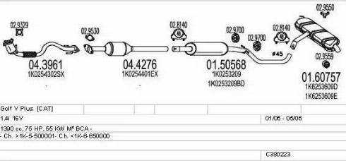 MTS C380223003031 - Impianto gas scarico www.autoricambi360.it