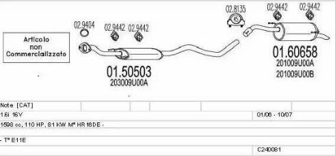 MTS C240081004554 - Impianto gas scarico www.autoricambi360.it