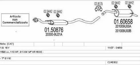 MTS C240302014683 - Impianto gas scarico www.autoricambi360.it