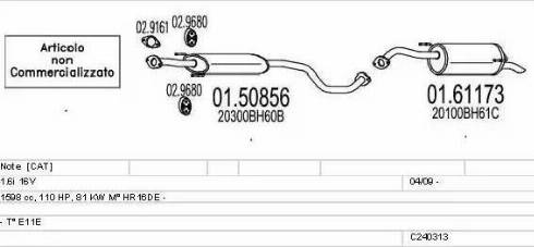 MTS C240313022486 - Impianto gas scarico www.autoricambi360.it