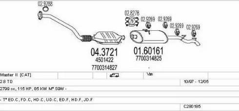 MTS C280185006744 - Impianto gas scarico www.autoricambi360.it