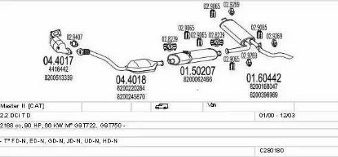 MTS C280180006737 - Impianto gas scarico www.autoricambi360.it