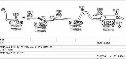 MTS C280350006333 - Impianto gas scarico www.autoricambi360.it