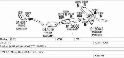 MTS C280758010687 - Impianto gas scarico www.autoricambi360.it