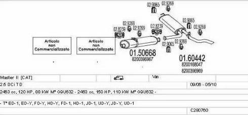 MTS C280760010689 - Impianto gas scarico www.autoricambi360.it