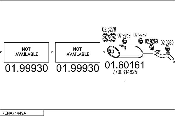 MTS RENA71449A015604 - Impianto gas scarico www.autoricambi360.it