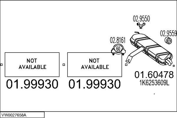 MTS VW0027658A020912 - Impianto gas scarico www.autoricambi360.it
