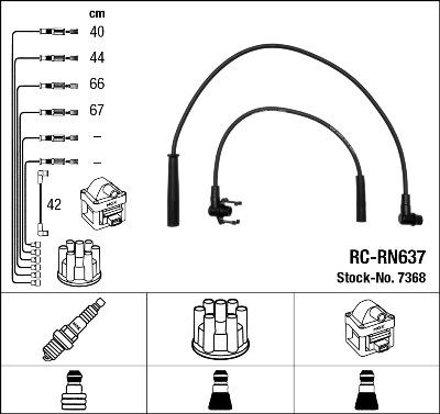 NGK 7368 - Kit cavi accensione www.autoricambi360.it