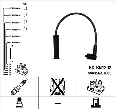 NGK 4053 - Kit cavi accensione www.autoricambi360.it