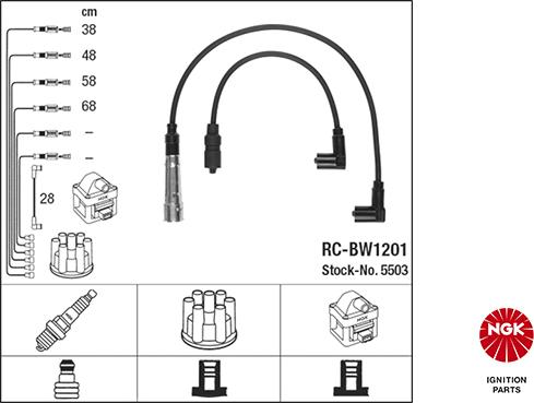 NGK 5503 - Kit cavi accensione www.autoricambi360.it