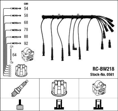 NGK 0561 - Kit cavi accensione www.autoricambi360.it