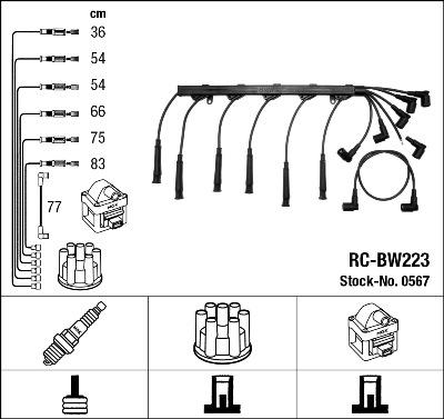 NGK 0567 - Kit cavi accensione www.autoricambi360.it