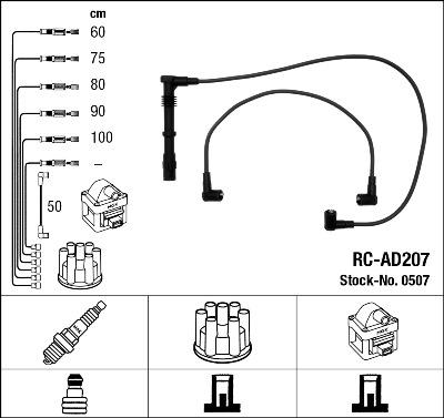 NGK 0507 - Kit cavi accensione www.autoricambi360.it