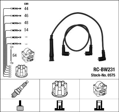 NGK 0575 - Kit cavi accensione www.autoricambi360.it