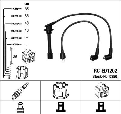 NGK 0350 - Kit cavi accensione www.autoricambi360.it