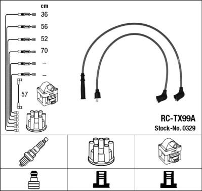 NGK 0329 - Kit cavi accensione www.autoricambi360.it