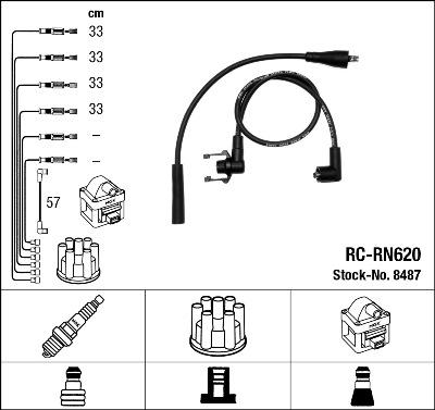 NGK 8487 - Kit cavi accensione www.autoricambi360.it
