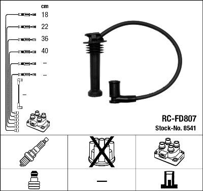 NGK 8541 - Kit cavi accensione www.autoricambi360.it