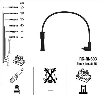 NGK 8185 - Kit cavi accensione www.autoricambi360.it