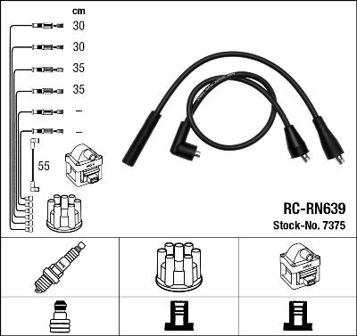 NGK 7375 - Kit cavi accensione www.autoricambi360.it