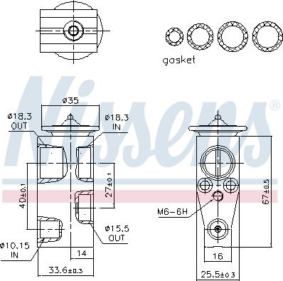 NISSENS 999491 - Valvola ad espansione, Climatizzatore www.autoricambi360.it