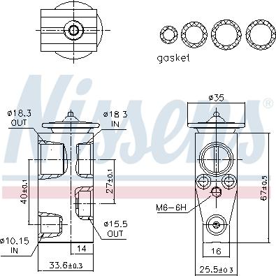 NISSENS 999492 - Valvola ad espansione, Climatizzatore www.autoricambi360.it