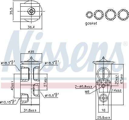 NISSENS 999444 - Valvola ad espansione, Climatizzatore www.autoricambi360.it